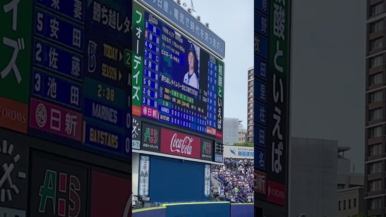 24東妻勇輔投手　ホームランが出ればサイクルヒットの牧秀悟選手と対決  2023年6月18日　横浜スタジアム　横浜DeNA vs千葉ロッテマリーンズ