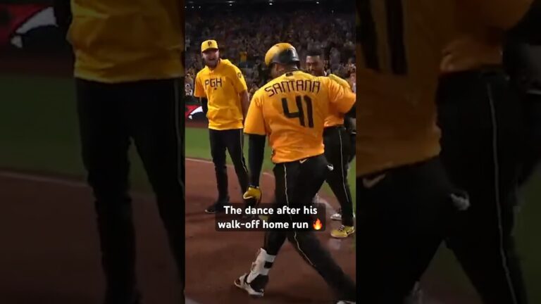 Carlos Santana's walk-off dance is incredible 😂🔥 (via @MLB) #mlb #baseball #pittsburghpirates