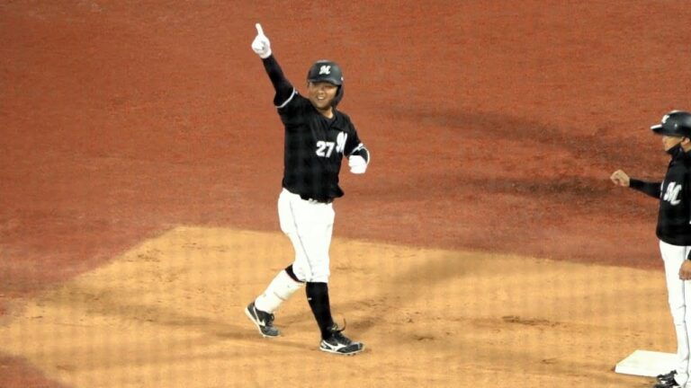 和田康士朗の走塁が速すぎて追いつけない！田村龍弘ガッツポーズ！再度突き放す2点タイムリーヒット！2023/06/16 千葉ロッテマリーンズ