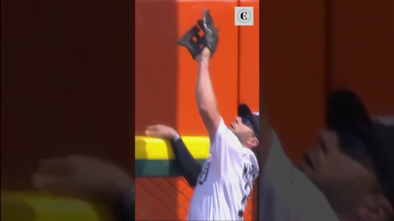 MLB / Tigers Jake Marisnick SMOOTH HOME RUN ROBBERY! #shorts #mlb #jakemarisnick