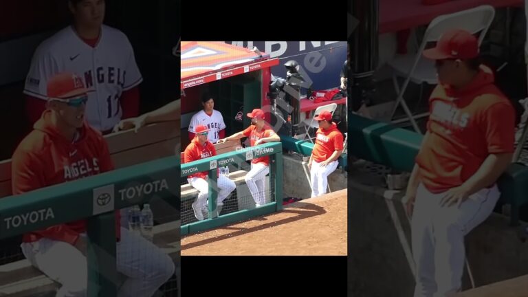 スアレスにイタズラを指示する大谷さんが面白すぎるw 間近で見ている後ろの消防士さんもほっこり笑顔w #shorts #エンゼルス #angels #shoheiohtani #大谷翔平 #現地映像
