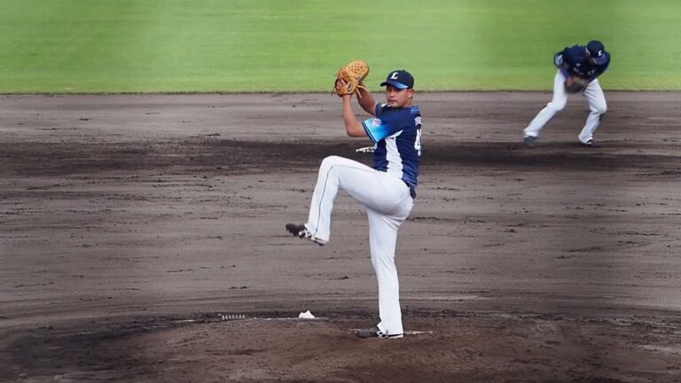 2023.07.09 阪神-埼玉西武(三条パール金属) 井上広輝 投球シーン
