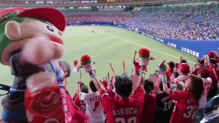 カープ外野ビジター勝利の二次会🎵はぶち楽しい🤣森翔平投手2勝目ヒーローインタビュー🎤20023.7.9 対中日ドラゴンズ　バンテリンドーム