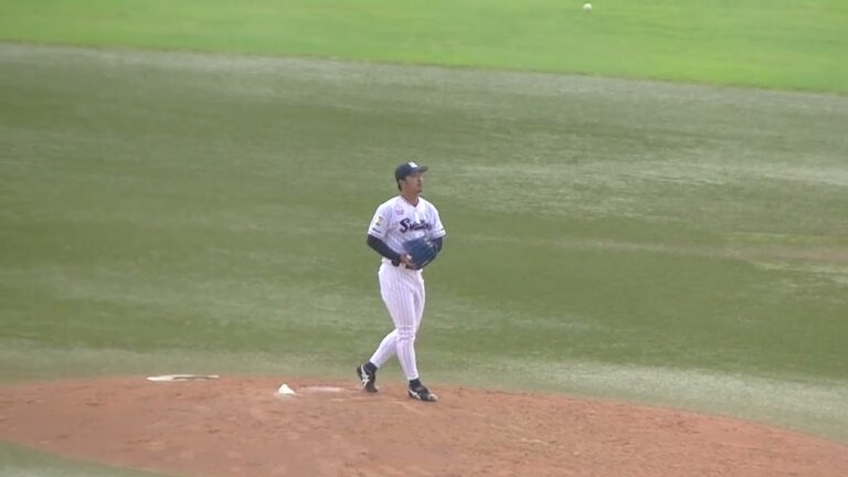 スワローズ大下佑馬の投球フォーム（2023年7月15日イースタンリーグ ヤクルトスワローズ対横浜DeNAベイスターズ）