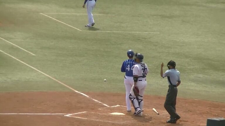 小深田大地デッドボールでちょっと怒ってそう（2023年7月15日イースタンリーグ ヤクルトスワローズ対横浜DeNAベイスターズ）