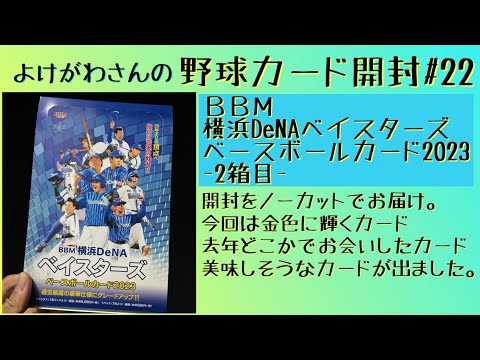 【開封動画】BBM 横浜DeNAベイスターズ ベースボールカード2023 2箱目も嗜む。【野球カード】