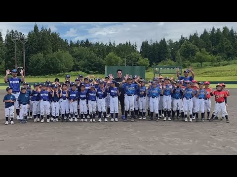元プロ野球選手牧田和久さん少年球児野球教室開催