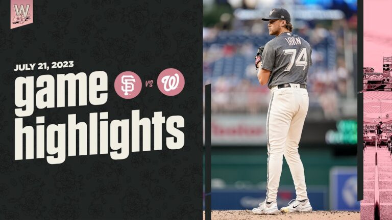 ジャイアンツ対ナショナルズの試合ハイライト (7/21/23) |  MLB ハイライト