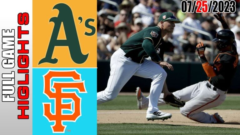 サンフランシスコ・ジャイアンツ vs オークランド・アスレチックス 全試合ハイライト |  MLB トゥデー 2023 年 7 月 25 日 |  MLB 2023