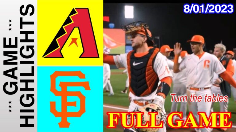 サンフランシスコ・ジャイアンツ vs アリゾナ・ダイヤモンドバックス [FULL GAME] 2023 年 8 月 1 日 |  MLB ハイライト 2023
