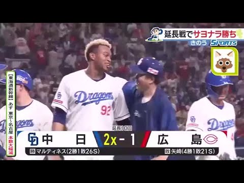 柳裕也が9回無安打無失点の熱投、ノーヒットノーランは幻も延長で劇的なサヨナラホームラン【13日のドラゴンズ】