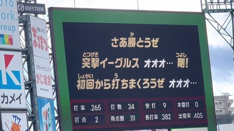 2023年楽天イーグルス応援  ウイニングイーグル→先頭打者テーマ山崎剛バージョン