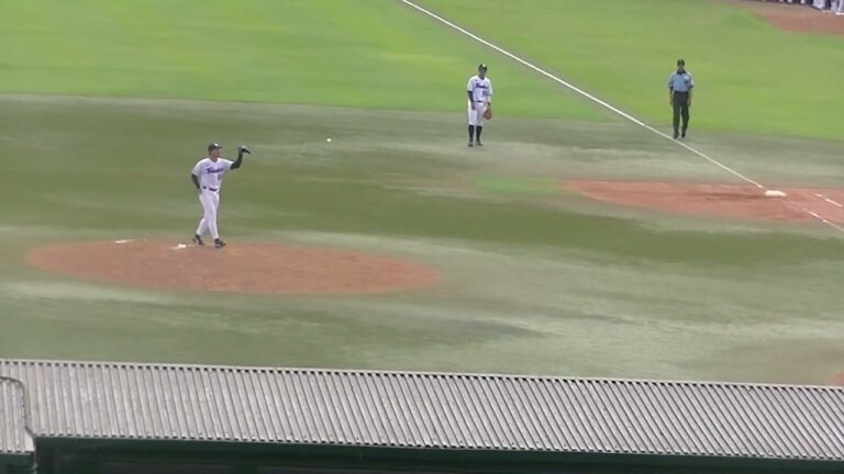 大田泰示を三振にとる大下佑馬（2023年7月15日イースタンリーグ ヤクルトスワローズ対横浜DeNAベイスターズ）