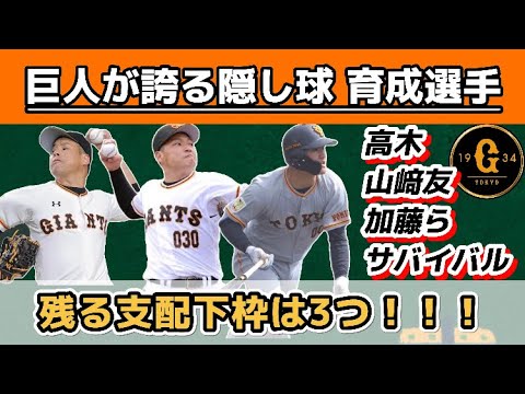残る支配下枠は3つ！！！読売ジャイアンツ『支配下契約が近い育成選手』　開幕から現在まで投手8名を支配下登録、この先の補強はある？？？