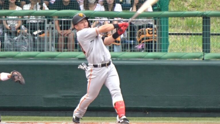 巨人 浅野翔吾選手 衝撃の先頭打者ホームラン、バックスクリーン直撃（イースタンリーグ）2023.6.15