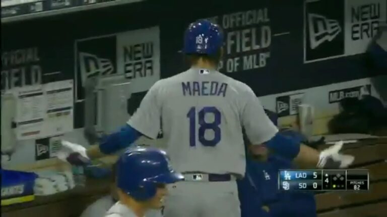 マエケン、MLBデビュー戦で初ホームランを放つもベンチでチームメートに無視されかける