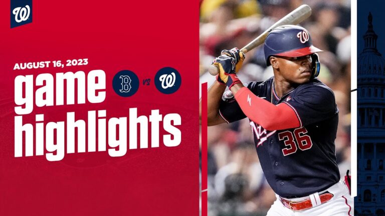 レッドソックス対ナショナルズの試合ハイライト (8/16/23) |  MLB ハイライト