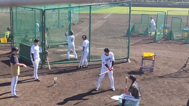 2022年オリックスバファローズ 高知キャンプｉｎ東部球場。打撃練習