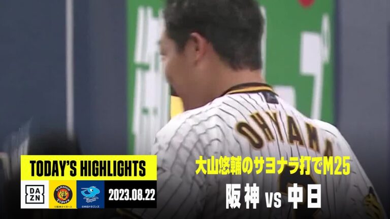 【阪神タイガース×中日ドラゴンズ】2023年8月22日 ハイライト