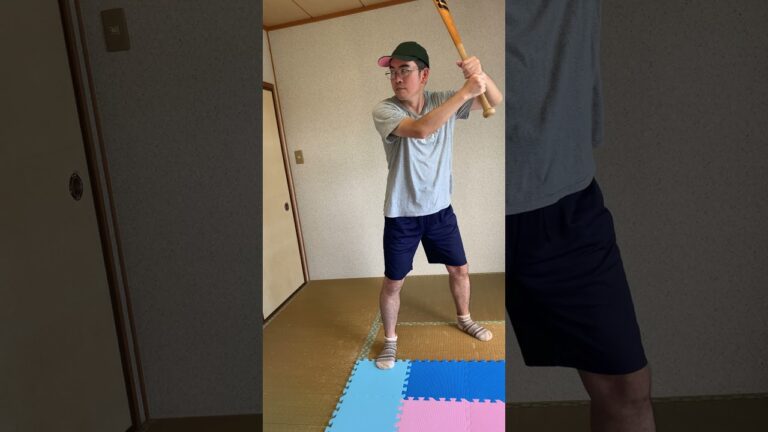 野球人ニール（横）のスイング＃ショート