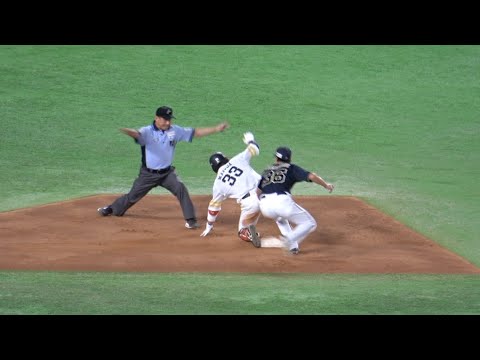 気迫の好走塁！増田珠がセンター前をツーベースにする！