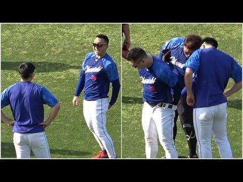 練習中の藤嶋「やばいパンツ破れた！」→実際に見て確認する勝野「どれどれ…？」 (2023/05/02)