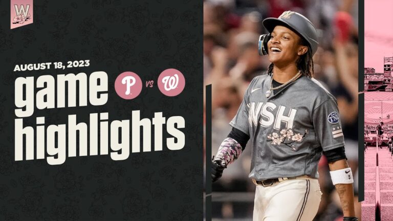 フィリーズ対ナショナルズの試合ハイライト (8/18/23) |  MLB ハイライト