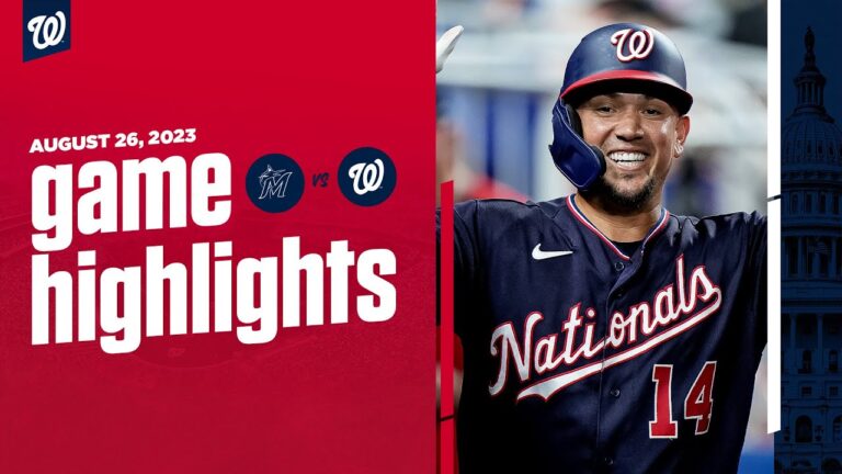 ナショナルズ対マーリンズの試合ハイライト (8/25/23) |  MLB ハイライト