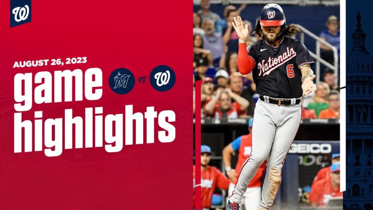 ナショナルズ対マーリンズの試合ハイライト (8/26/23) |  MLB ハイライト