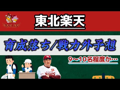 東北楽天の戦力外候補・育成落ち候補【2023年シーズン】