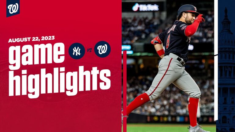 ナショナルズ対ヤンキースの試合ハイライト (8/22/23) |  MLB ハイライト