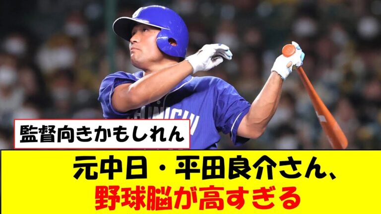 元中日・平田良介さん、野球脳が高すぎる【なんJ反応】