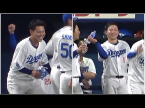 伊藤康祐に水ではなくアクエリを掛けていた2人…初サヨナラの村松&背番号3歳児（笑） (2023/05/17)