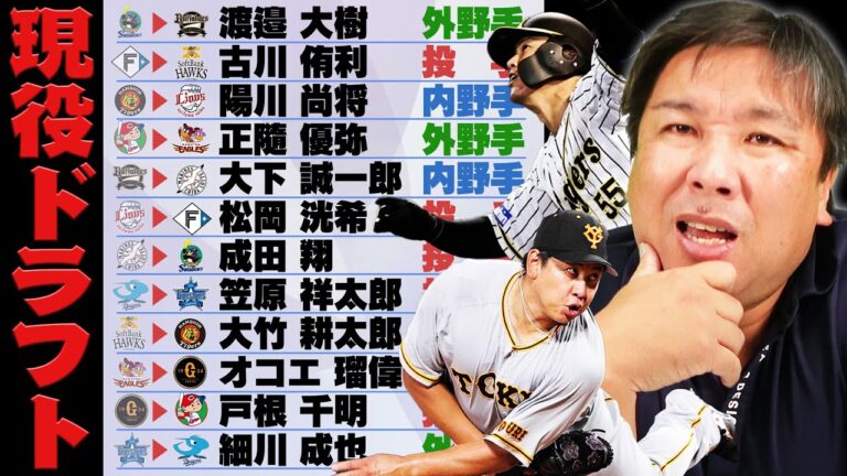 【現役ドラフト】『まさかこの選手が出るとは‼︎』補強が上手くいったチームとは？獲得した12選手を里崎が解説します！