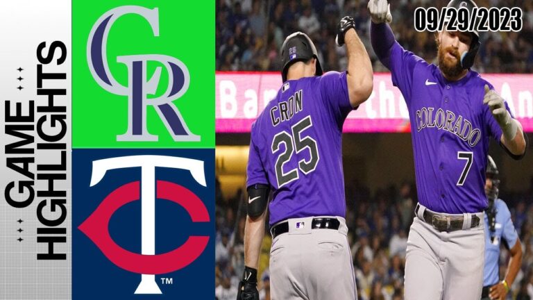 ミネソタ・ツインズ対コロラド・ロッキーズ試合ハイライト  [TODAY] 2023年9月29日