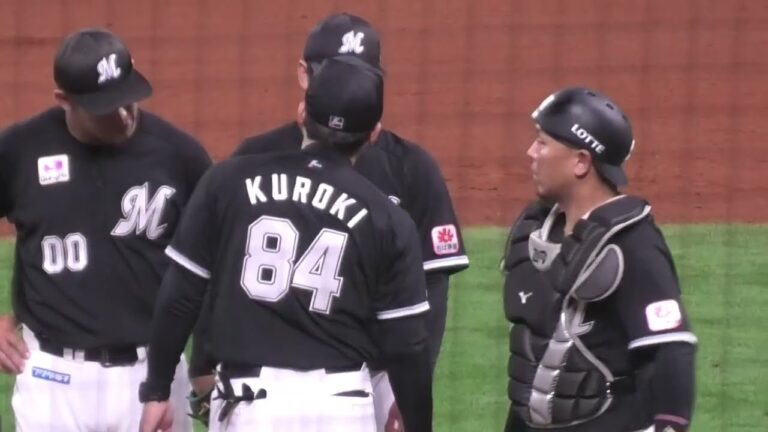 -2023.09.26-【NPB】５回裏 田村龍弘 「サイン見えないの？」と首を傾げぶ然とマウンドの高野へかけ寄る 日本ハムファイターズ（vs千葉ロッテ）