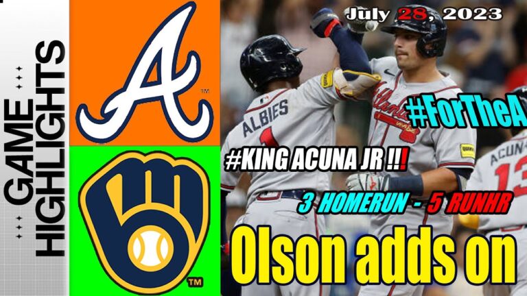 アトランタ・ブレーブス vs ミルウォーキー・ブルワーズ フルゲーム (7回裏) 2023年7月25日 今日のMLBハイライト2023