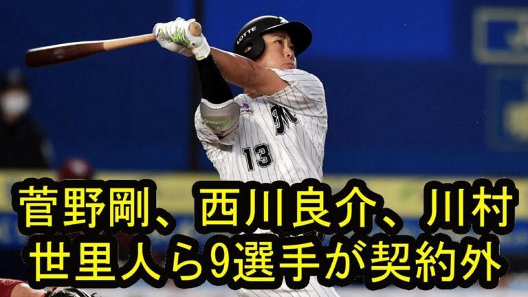 ロッテ　菅野剛士、西川僚祐、河村説人ら９選手に戦力外通告　全員が現役続行を希望