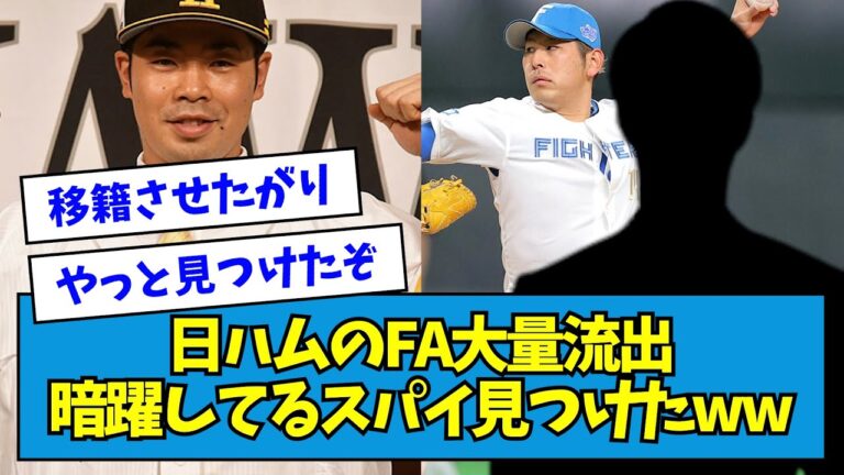 【発見】日ハムのFA大量流出、暗躍してるスパイ見つけたwwwww【なんJ反応】