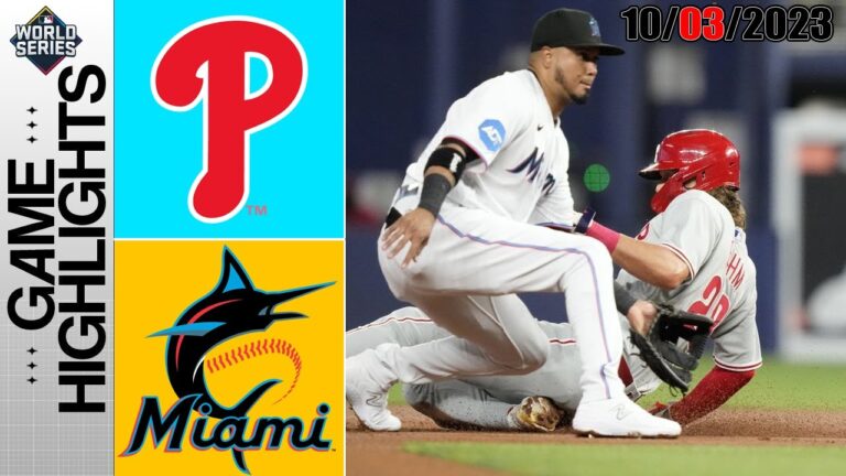 フィラデルフィア・フィリーズ対マイアミ・マーリンズのフルハイライト  [TODAY] 2023年10月03日 MLB-ワイルドカード2023
