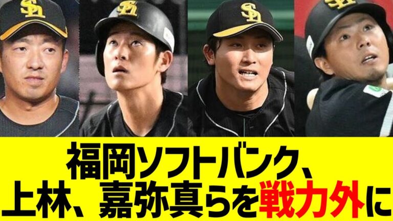 福岡ソフトバンク、上林、嘉弥真ら大物を全て戦力外にしてしまう…【なんJ 反応】