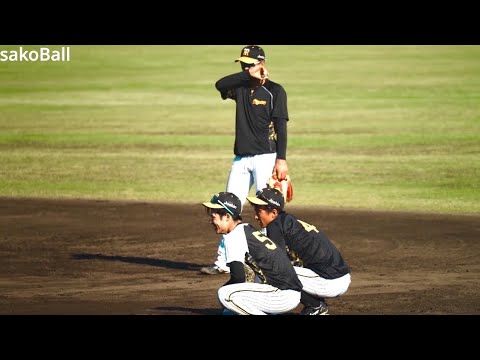 【阪神】中野拓夢&熊谷敬宥&小幡竜平、守備練習後の休憩中の様子が可愛い！