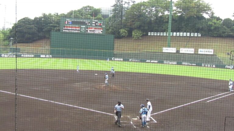 巨人３軍 前田研輝センター返しもショートゴロに倒れる＜読売ジャイアンツ対 山岸ロジスターズ2023年9月16日＞