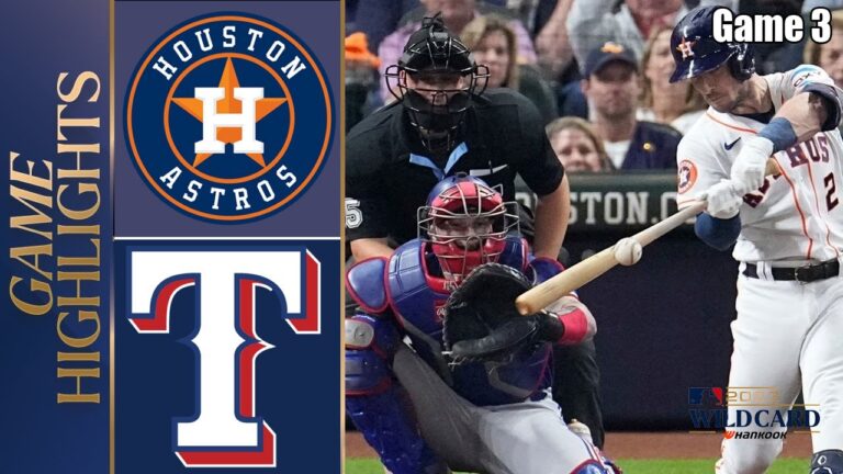ヒューストン・アストロズ対テキサス・レンジャーズ第3戦。  NLDS (2023.10.18) プレーオフ全試合 - MLB ハイライト