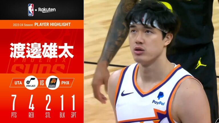 【速攻でスーパープレイ！】攻守にハッスルした渡邊雄太が7点・4リバウンド・2スティールの活躍！｜2023-24シーズン ハイライト（2023/10/29）【NBA Rakuten】