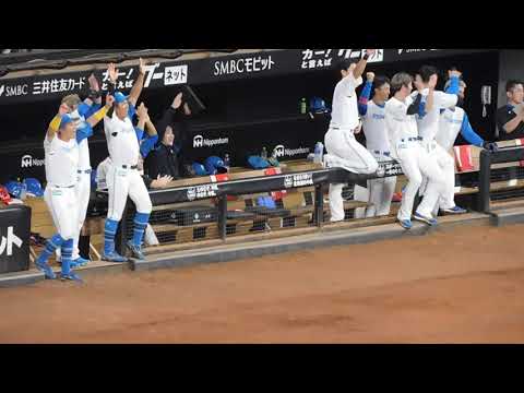 【日本ハム】田宮裕涼選手 プロ初ホームランの瞬間 ベンチの様子【2023年9月25日】