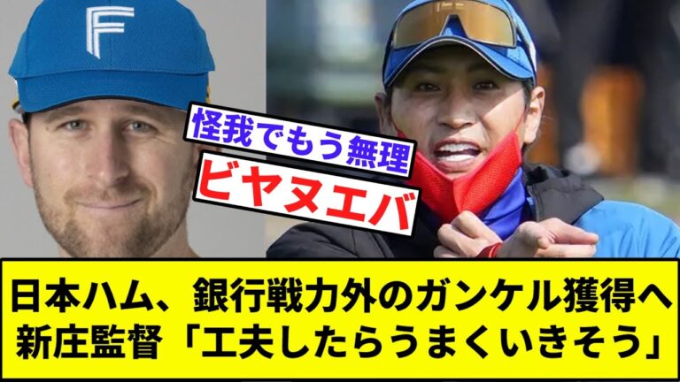 【獲得しそう(?)】日本ハム、ソフトバンク戦力外のガンケル獲得へ、新庄監督「工夫したらうまくいきそう」【なんJ反応】【プロ野球反応集】【2chスレ】【1分動画】【5chスレ】【阪神タイガース】