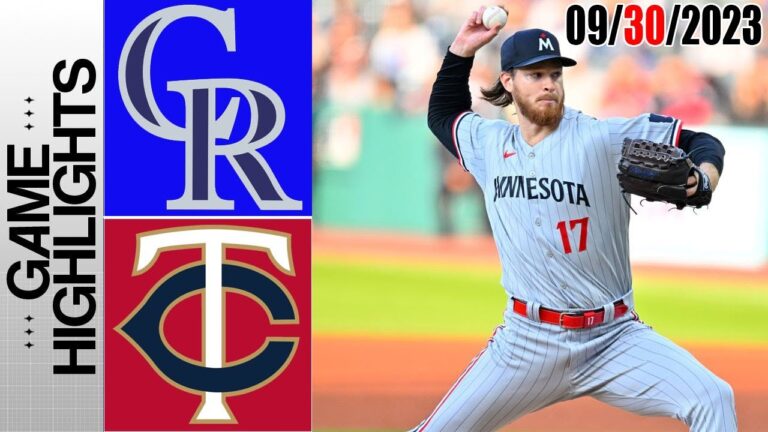コロラド・ロッキーズ vs ミネソタ・ツインズの試合ハイライト  [TODAY] 2023年9月30日