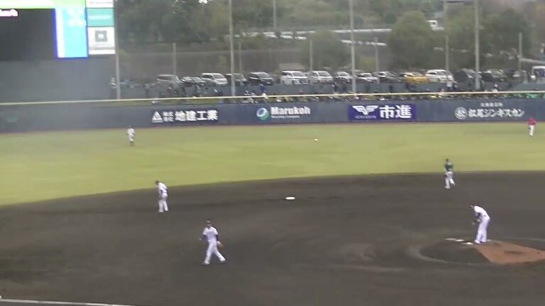 元オリックス園部佳太が楽天 引地秀一郎からあとわずかでホームランのツーベースヒット【プロ野球12球団合同トライアウト2023年11月15日】