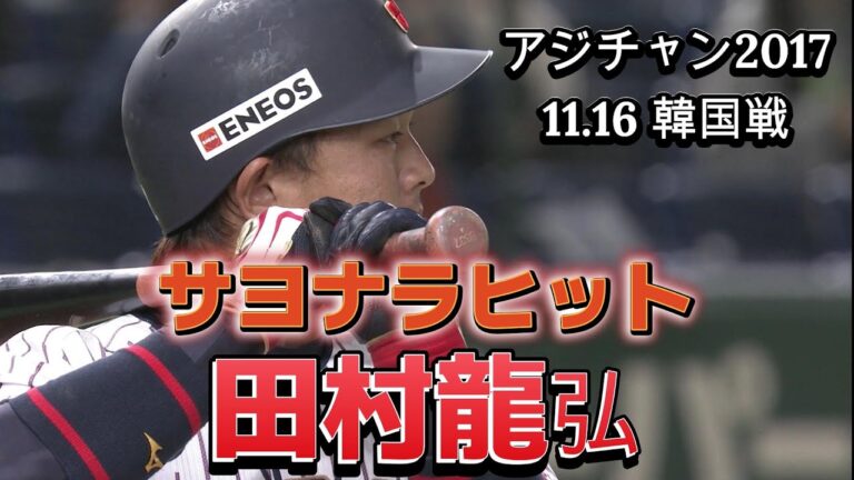 PLAYBACK「田村龍弘 10回裏 サヨナラヒット」アジチャン2017 11.16 日本 vs 韓国
